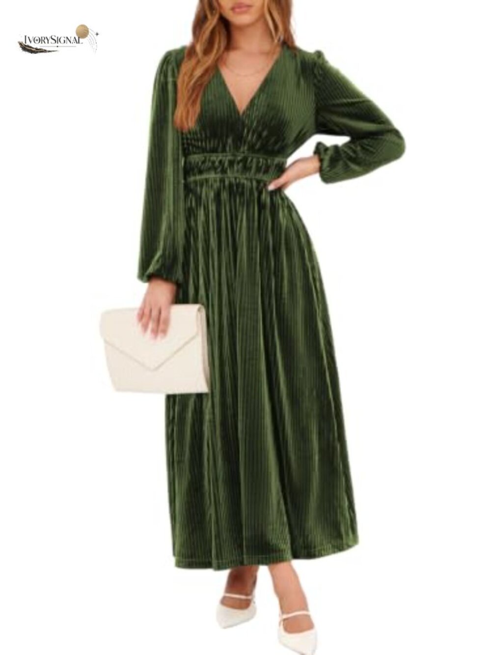 Velvet Long Sleeve Maxi Dress Formal Wedding Guest Cocktail Fall Winter
